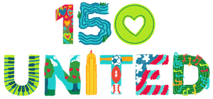 150 united event logo