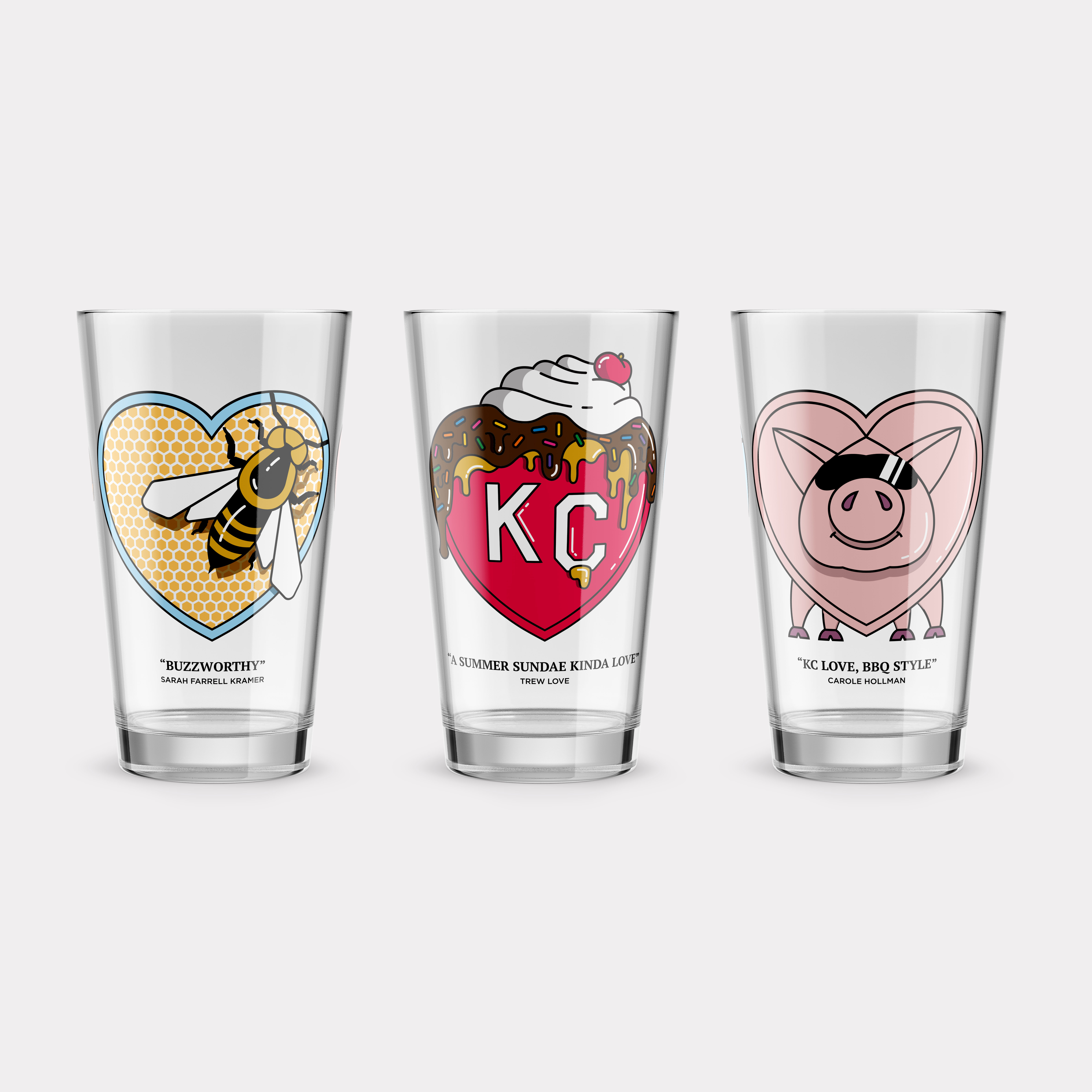 KC Whimsical Pint Glass