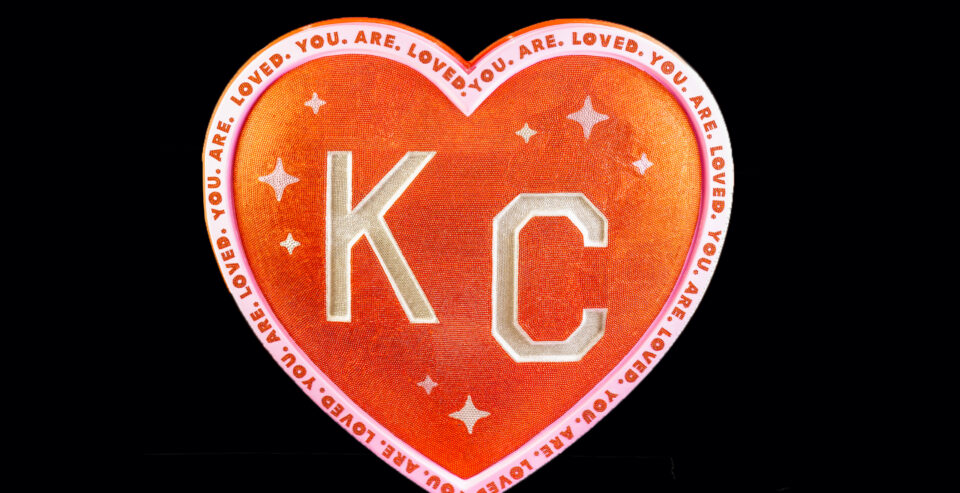 : Pink KC Love Light Pink Kansas City Hearts KC Heart